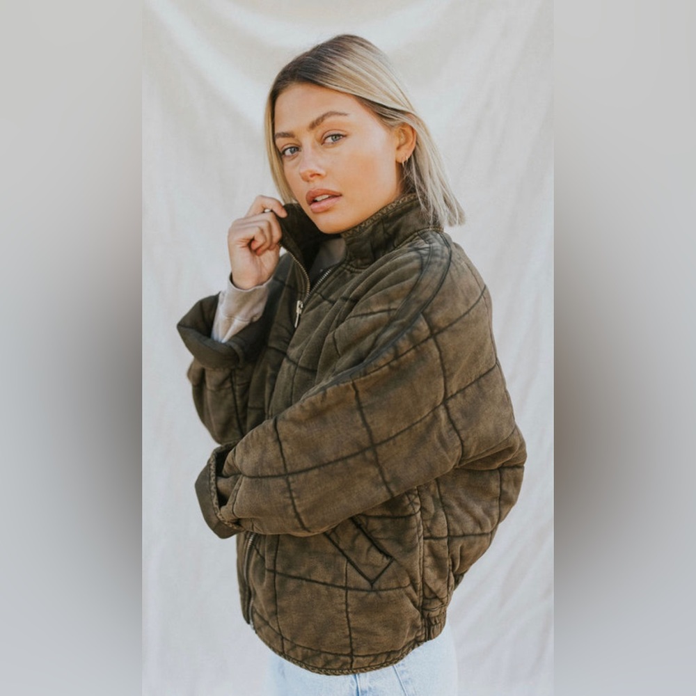 Free People Dolman Jacket - Dusted Military Green